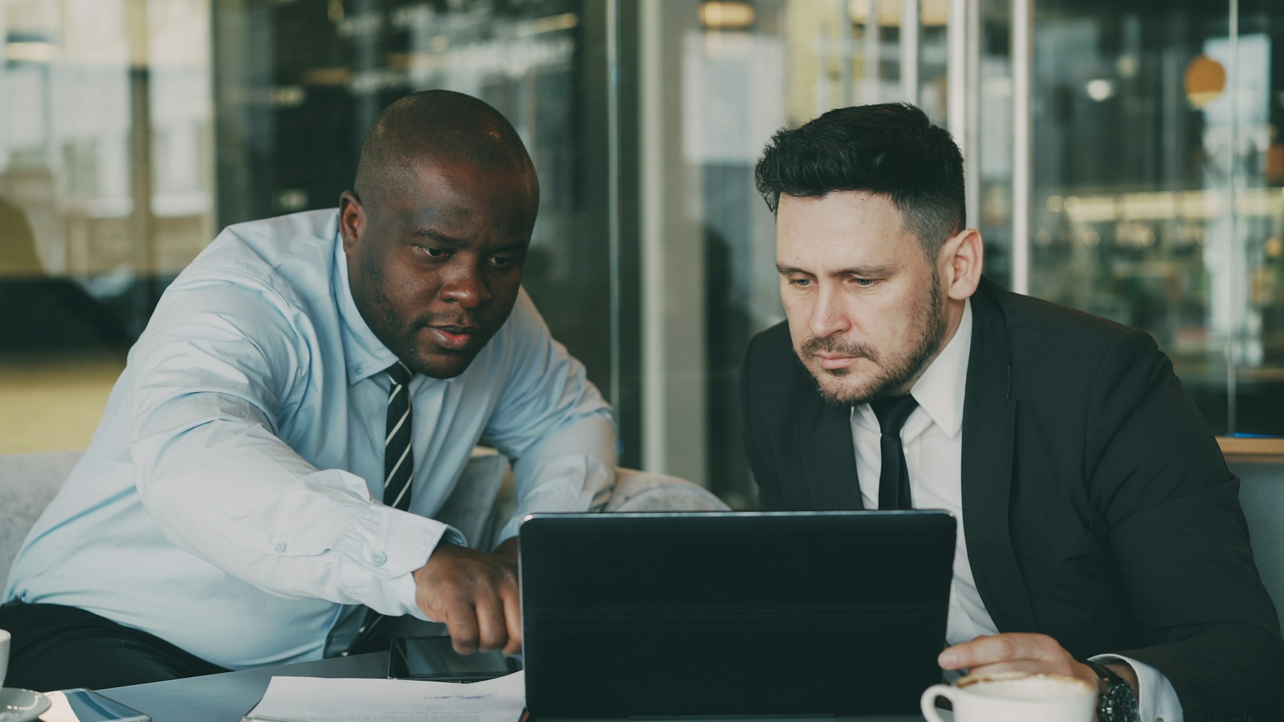 Sales team reviewing customer research